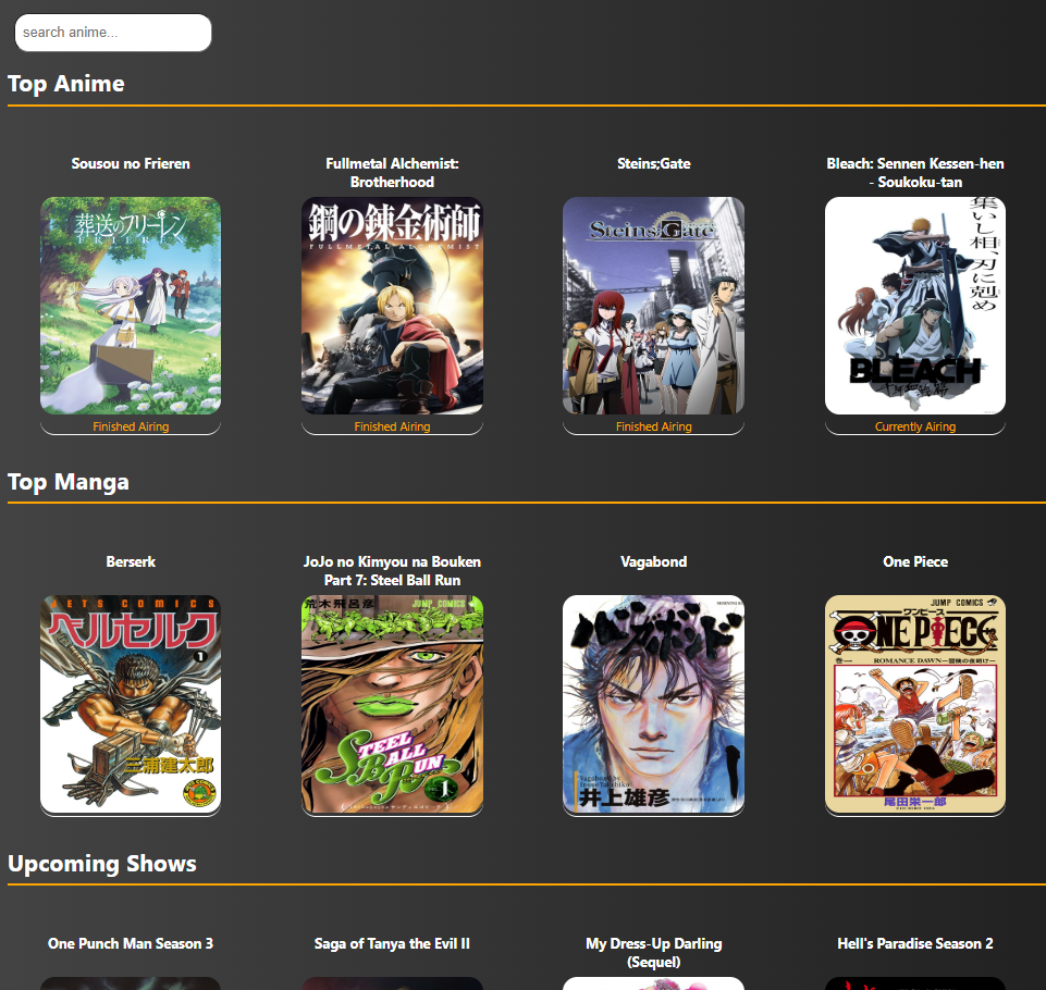 movie/show app for anime
