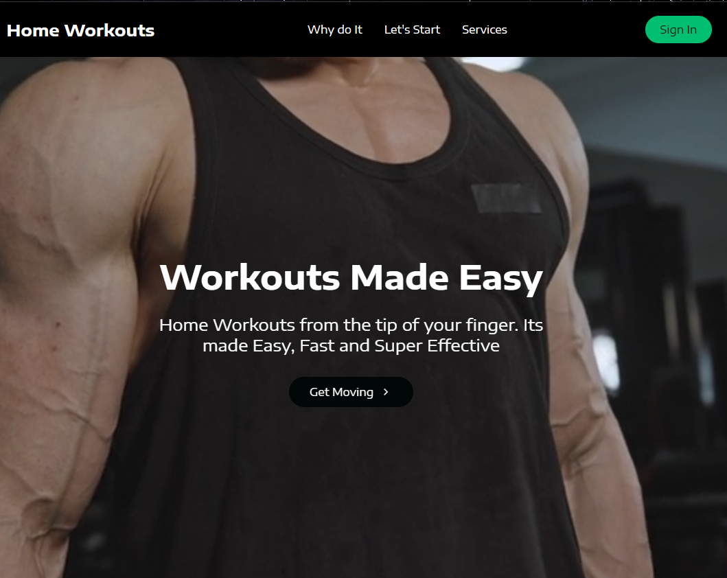 a workout web app